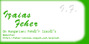 izaias feher business card